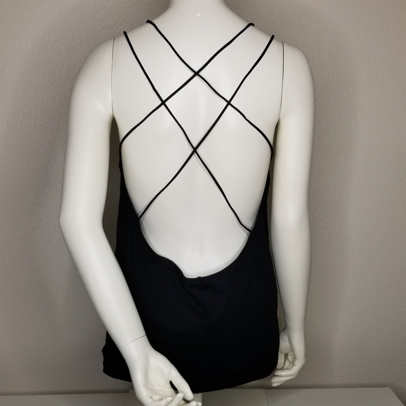 Shein 3X Womens Black Spaghetti Strap Criss Cross Back Sleeveless Summer Top NEW - Picture 4 of 16